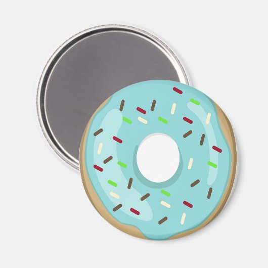 Blauwe donut magneet (Voorkant / Achterkant)