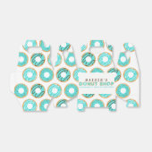 Blauwe Donut Shop Birthday Party Bedankdoosjes (Uitgevouwen)