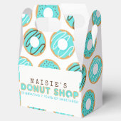 Blauwe Donut Shop Birthday Party Bedankdoosjes (Geopend)