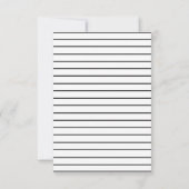 Blauwe donut thema party dank u kaart (Achterkant)