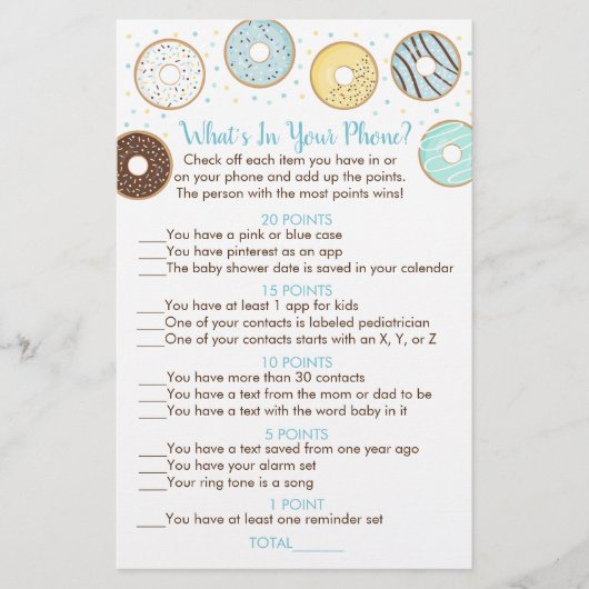 Blauwe Donut wat er in je telefoonschoenen zit (Voorkant)