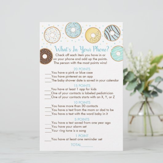 Blauwe Donut wat er in je telefoonschoenen zit (Staand voorkant)