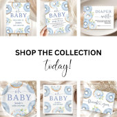 Blauwe Donuts Baby Shower Uitnodiging