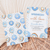Blauwe Donuts Baby Sprinkle Baby Shower Kaart