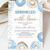 Blauwe Donuts Baby Sprinkle Baby Shower Kaart
