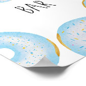 Blauwe donuts baby sprinkle Koffiebar Poster (Hoek)