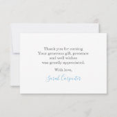 Blauwe donuts bedankt notitiekaartje (Achterkant)