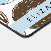 Blauwe Donuts, Bruine Donuts, Strooien, Jouw naam Bureaumat (Hoek)