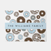 Blauwe Donuts, Bruine Donuts, Strooien, Jouw naam Deurmat (Voorkant)