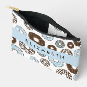 Blauwe Donuts, Bruine Donuts, Strooien, Jouw naam Etui (Open)