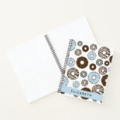 Blauwe Donuts, Bruine Donuts, Strooien, Jouw naam Notitieboek (Binnen)