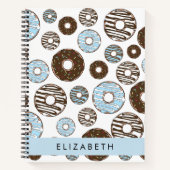 Blauwe Donuts, Bruine Donuts, Strooien, Jouw naam Notitieboek (Voorkant)