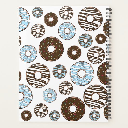 Blauwe Donuts, Bruine Donuts, Strooien, Jouw naam Planner (Achterkant)