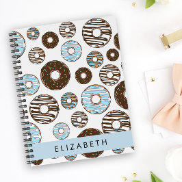 Blauwe Donuts, Bruine Donuts, Strooien, Jouw naam Planner