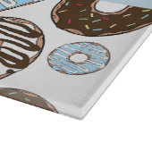 Blauwe Donuts, Bruine Donuts, Strooien, Jouw naam Snijplank (Hoek)