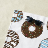 Blauwe Donuts, Bruine Donuts, Strooien, Jouw naam Strandlaken (In situ)