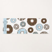 Blauwe Donuts, Bruine Donuts, Strooien, Jouw naam Yogamat (Voorkant (horizontaal))