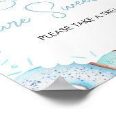 Blauwe Donuts en Luiers Baby's zijn Zoet Poster (Hoek)