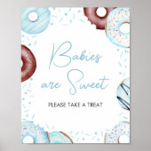 Blauwe Donuts en Luiers Baby's zijn Zoet Poster (Voorkant)