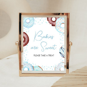 Blauwe Donuts en Luiers Baby's zijn Zoet Poster
