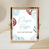 Blauwe Donuts en Luiers Luier Raffle Poster
