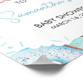 Blauwe Donuts en Luiers Welkomstbord Poster (Hoek)