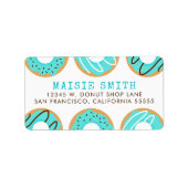 Blauwe Donuts Etiket (Voorkant)