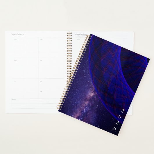 Blauwe Donuts In De Buitenruimte Geometrische Plan Planner (Display)