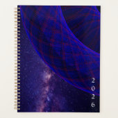 Blauwe Donuts In De Buitenruimte Geometrische Plan Planner (Voorkant)