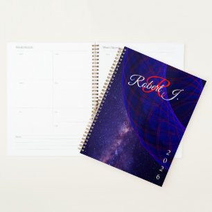 Blauwe Donuts In De Buitenruimte Geometrische Plan Planner