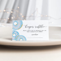 Blauwe donuts luier loterij ticket