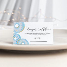 Blauwe donuts luier loterij ticket informatiekaartje