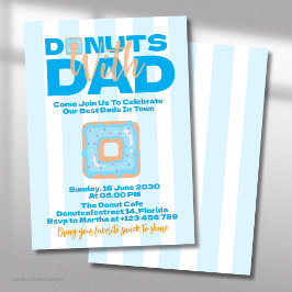 Blauwe Donuts Met Papa Voor Vaderdag Viering Kaart