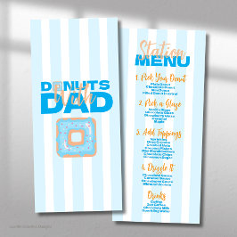 Blauwe Donuts Met Papa Voor Vaderdagviering Menu