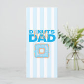 Blauwe Donuts Met Papa Voor Vaderdagviering Menu (Staand voorkant)