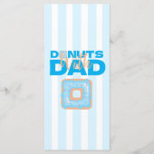 Blauwe Donuts Met Papa Voor Vaderdagviering Menu (Voorkant)