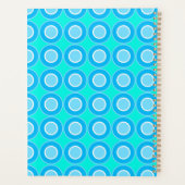 Blauwe donuts met vulling op turquoise planner (Achterkant)