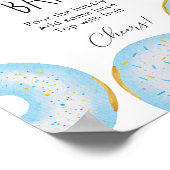 Blauwe donuts Momosa bar Poster (Hoek)