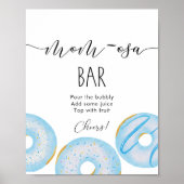 Blauwe donuts Momosa bar Poster (Voorkant)