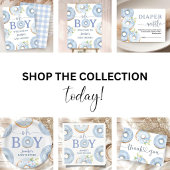 Blauwe Donuts Oh Boy Baby Shower Uitnodiging