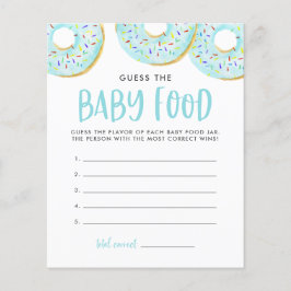 Blauwe donuts raden het Baby Baby shower