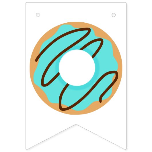 Blauwe Donuts Vlaggetjes (Eerste vlag)