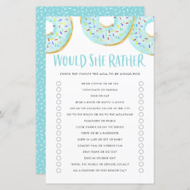 Blauwe donuts zou ze liever Baby shower spelen