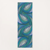 Blauwe doodle kunst Yoga mat (Voorkant)