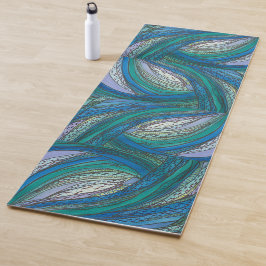 Blauwe doodle kunst Yoga mat
