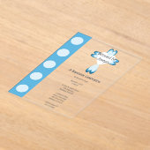 Blauwe Doop Acryl Uitnodiging voor Jongens (Laagn)