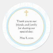 Blauwe doop/doopplezier Sticker (Voorkant)