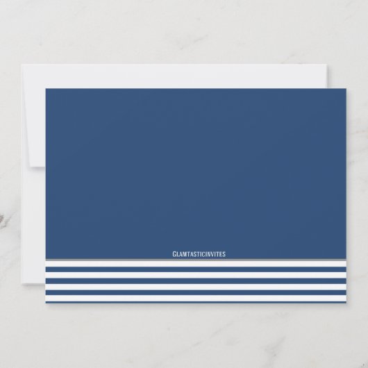 Blauwe Doop Religieuze Witte Jongen Doopsel Kruis Kaart (Achterkant)