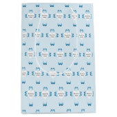 Blauwe doopgeschenkzak voor jongens medium cadeauzakje (Voorkant)