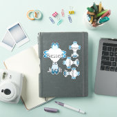 Blauwe doopstickers voor jongens sticker (iPad Cover)